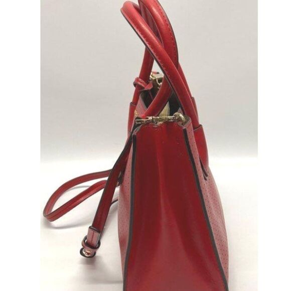 Michael Kors Small Lipstick Red Perforated Crossbody Bag - Picture 4 of 6